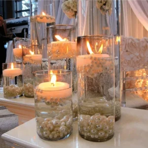 Clear Cylinder Glass Candle Holder